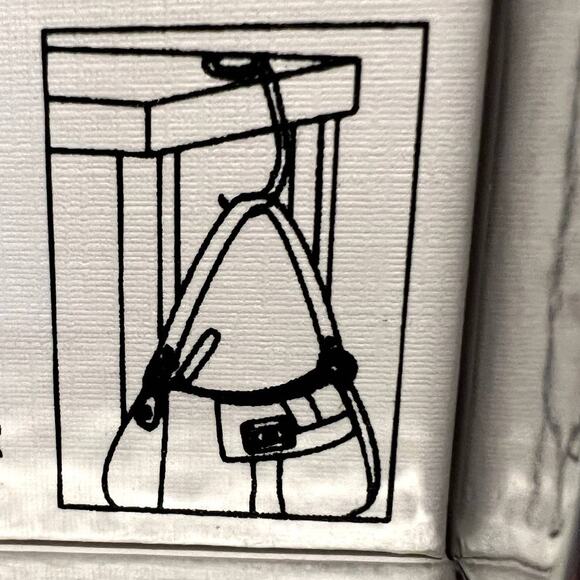 Liz Claiborne Handbag Holder Hook Silver Tone Floral Flower Rhinestone NWT - Picture 6 of 6